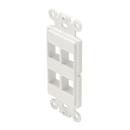 Cmple CMPLE 795-N White Decorator Style Keystone Insert- 4 Port 795-N